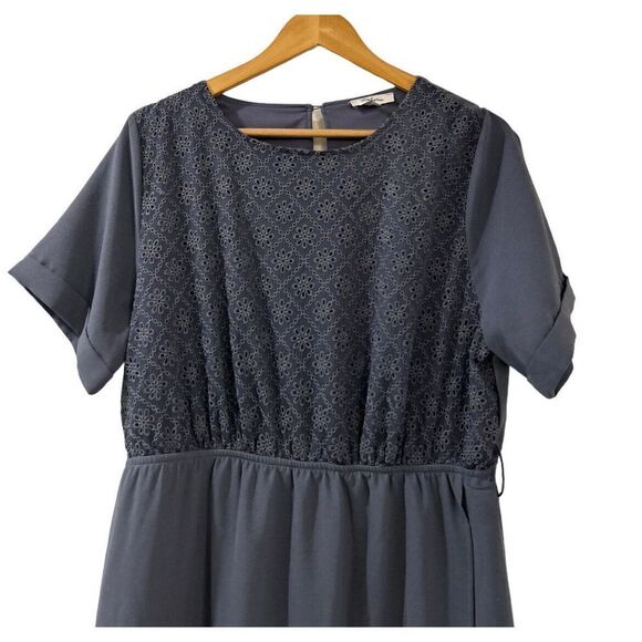 Polagram Gray MIDI Dress Size Large Women’s - Picture 2 of 6